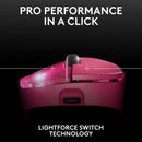 Logitech G PRO X SUPERLIGHT 2 DEX LIGHTSPEED Wireless Mouse (Magenta)
