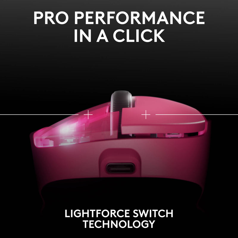 Logitech G PRO X SUPERLIGHT 2 DEX LIGHTSPEED Wireless Mouse (Magenta)