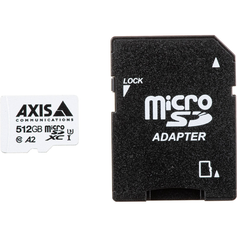 Axis Communications 512GB Surveillance UHS-I microSDXC Memory Card with SD Adapter