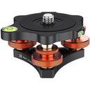 K&F Concept Tri-Wheel Tripod Leveling Base