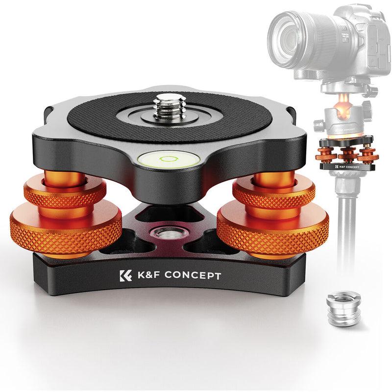 K&F Concept Tri-Wheel Tripod Leveling Base