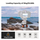 K&F Concept Tri-Wheel Tripod Leveling Base