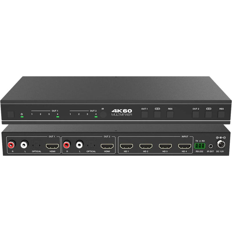 DVDO 4K 4x2 Seamless HDMI Switcher with Multiview