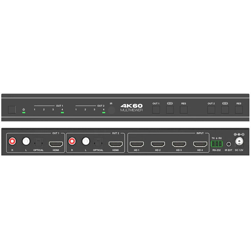 DVDO 4K 4x2 Seamless HDMI Switcher with Multiview