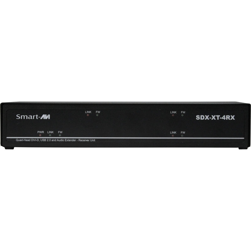 Smart-AVI Quad-Head DVI-D USB 2.0 Audio CAT5/5e/6 Extender Receiver