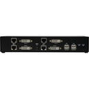 Smart-AVI Quad-Head DVI-D USB 2.0 Audio CAT5/5e/6 Extender Receiver