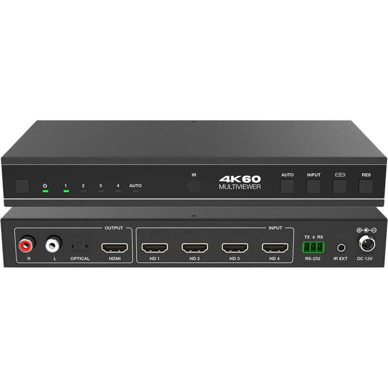 DVDO 4K 4x1 Seamless HDMI Switcher with Multiview