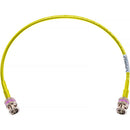Laird Digital Cinema 12G 4K UHD Belden 4855R Cable with 4855RBUHD3 BNC Connectors (Yellow, 2')