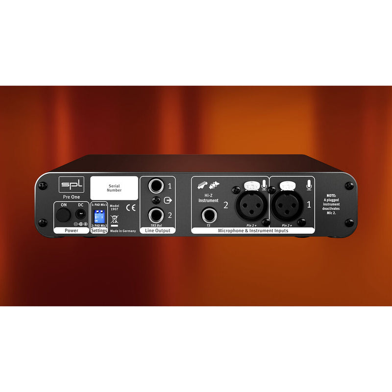 SPL Pre One Dual-Channel Microphone Preamplifier (Black)