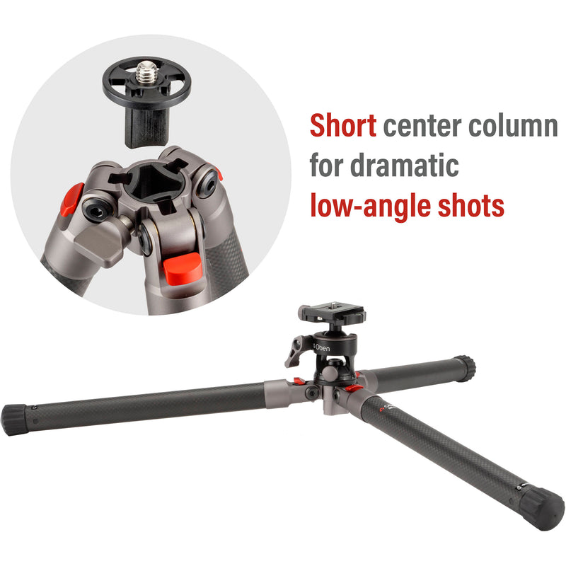 Oben CQL-13 Compact Carbon Fiber Travel Tripod with Ball Head