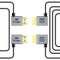 PORTKEYS Right-Angle Standard HDMI Cable Set (Pair, 1.1 & 3.2')