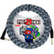 Pig Hog Vintage Series 1/4" Instrument Cable (Blue Graffiti, Straight to Right-Angle, 20')