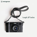 Evergreen Cases Minimalist Leather Camera Strap (Black, 28")