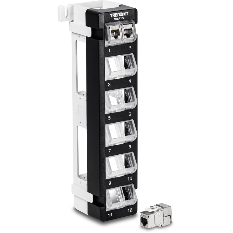 TRENDnet 12-Port Blank Angled Wall Mount Keystone Patch Panel