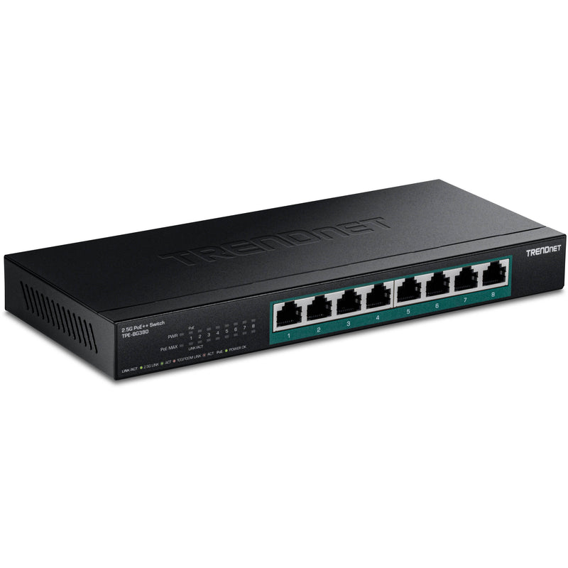 TRENDnet TPE-BG380 8-Port 2.5G PoE++ Compliant Managed Network Switch