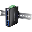 TRENDnet TI-G51SC 5-Port Gigabit Industrial DIN-Rail Switch with Multi-Mode SC Port