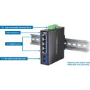 TRENDnet TI-G51SC 5-Port Gigabit Industrial DIN-Rail Switch with Multi-Mode SC Port