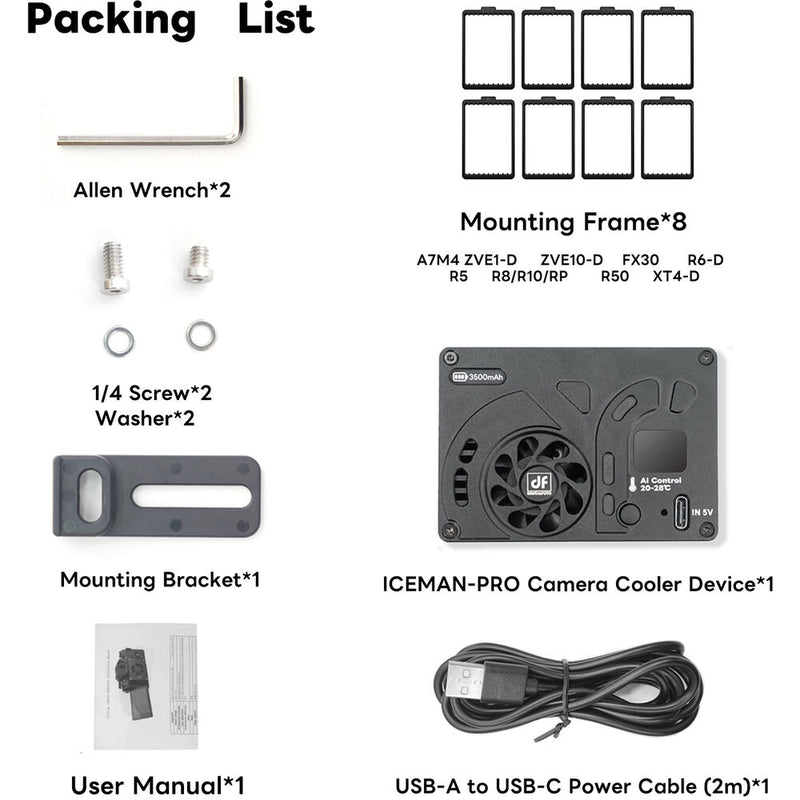 DigitalFoto Solution Limited ICEMAN PRO External Cooling Fan System for Select Cameras