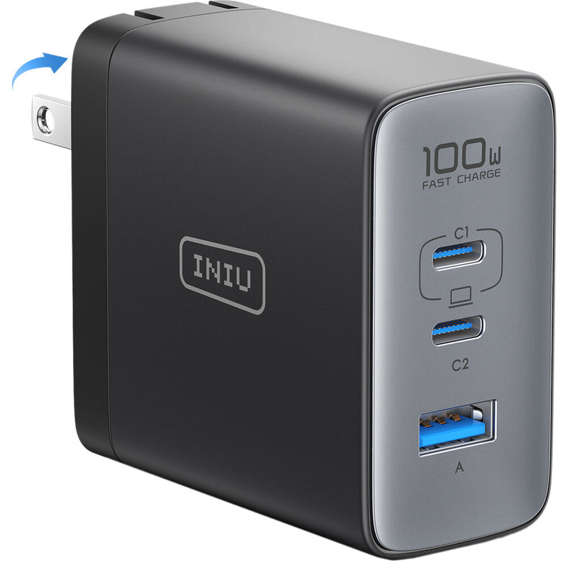 INIU Leopard 100W GaN 3-Port USB Wall Charger