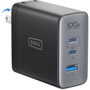 INIU Leopard 100W GaN 3-Port USB Wall Charger with Two USB-C Cables Kit (6.6')