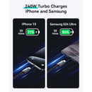 INIU Leopard 240W USB-C Cable (6.6', 2-Pack)