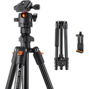 K&F Concept Aluminum Travel Tripod with Ball Head