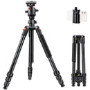 K&F Concept Aluminum Travel Tripod with Ball Head