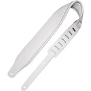 Levy's Amped Leather Series Guitar Strap (White)