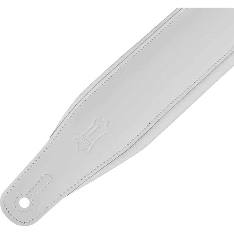 Levy's Amped Leather Series Guitar Strap (White)