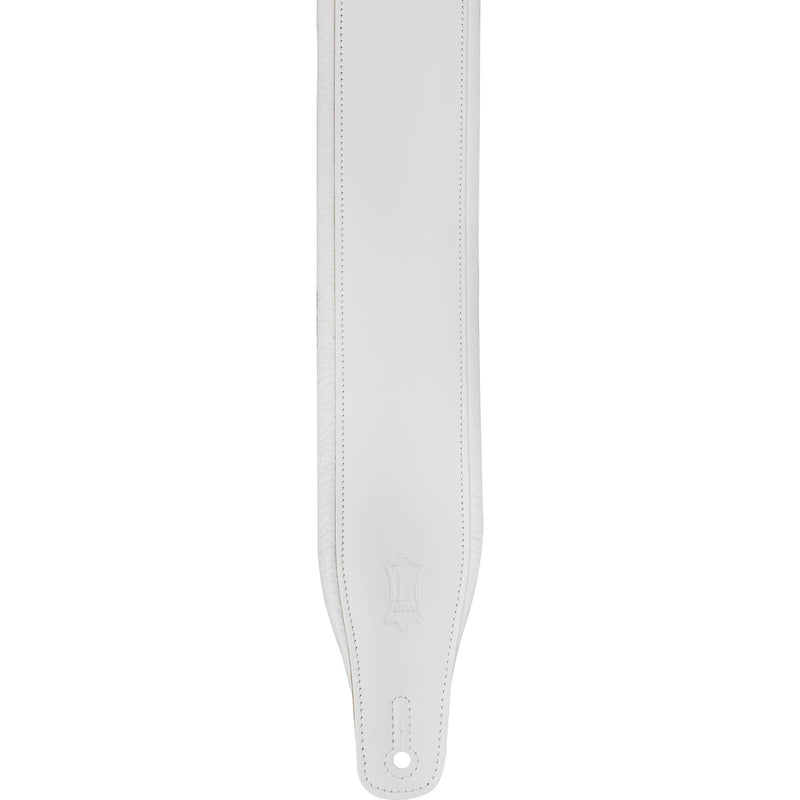 Levy's Amped Leather Series Guitar Strap (White)