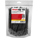 Simply45 11" UV Cable Ties (100-Pack, Black)
