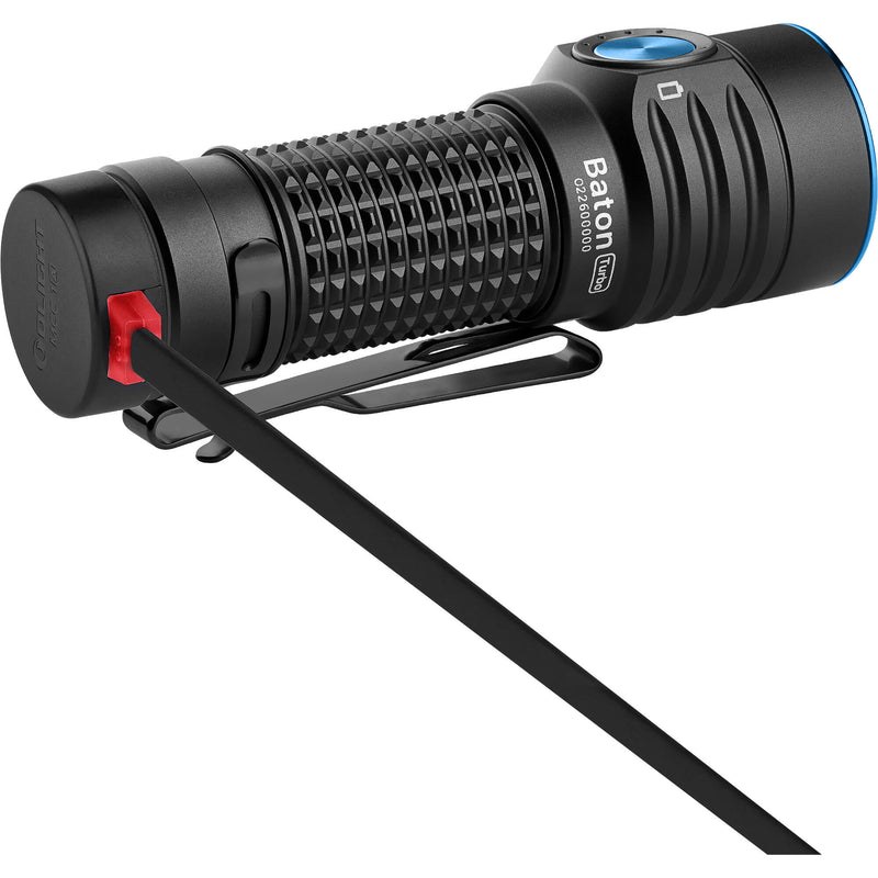 Olight Baton Turbo Rechargeable Flashlight (Black)