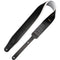 Levy's Amped Leather Series Guitar Strap (Black/White)