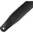 Levy's Amped Leather Series Guitar Strap (Black/White)