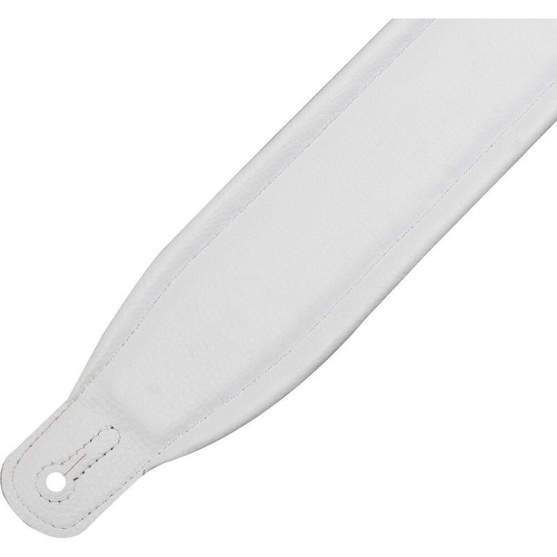 Levy's Amped Leather Series Guitar Strap (Black/White)