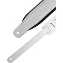 Levy's Amped Leather Series Guitar Strap (White/Black)