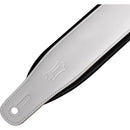 Levy's Amped Leather Series Guitar Strap (White/Black)