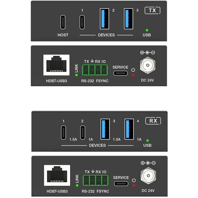 DVDO USB-C & USB-A 3.2 Gen 1 100m Extender over HDBaseT