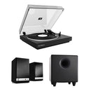 Victrola Automatic Three-Speed Turntable with Audioengine HD3 Speakers and S8 Subwoofer Kit (Black)