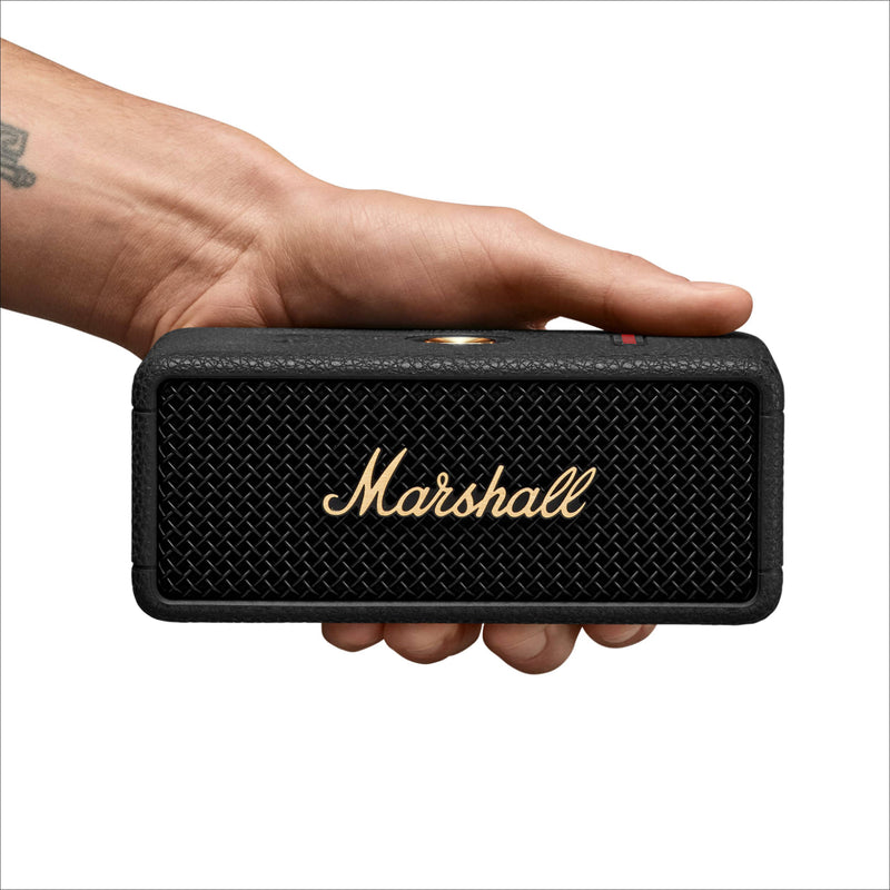 Marshall Emberton III Portable Waterproof Wireless Speaker (Black & Brass)