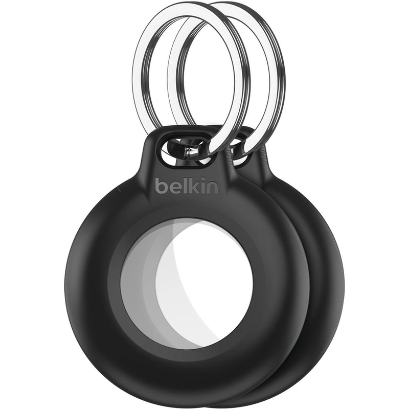 Belkin Waterproof AirTag Holder with Keyring (2-Pack, Black)