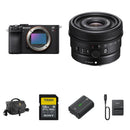 Sony a7CR Mirrorless Camera with 24mm f/2.8 Lens and Essentials+ Kit (Black)