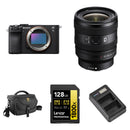 Sony a7C II Mirrorless Camera with 16-25mm f/2.8 Lens and Basic Bundle (Black)