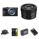 Sony a7C II Mirrorless Camera with 40mm f/2.5 Lens and Basic Bundle (Black)