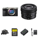 Sony a7CR Mirrorless Camera with 40mm f/2.5 Lens and Essentials+ Kit (Silver)