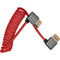 Kondor Blue Coiled Right-Angle High-Speed HDMI Cable (Cardinal Red, 12 to 24")