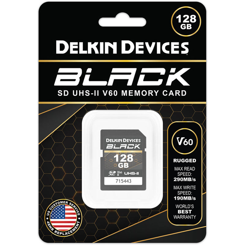 Delkin Devices 128GB BLACK UHS-II SDXC Memory Card