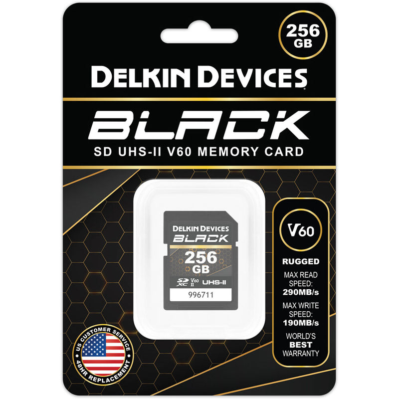 Delkin Devices 256GB BLACK UHS-II SDXC Memory Card