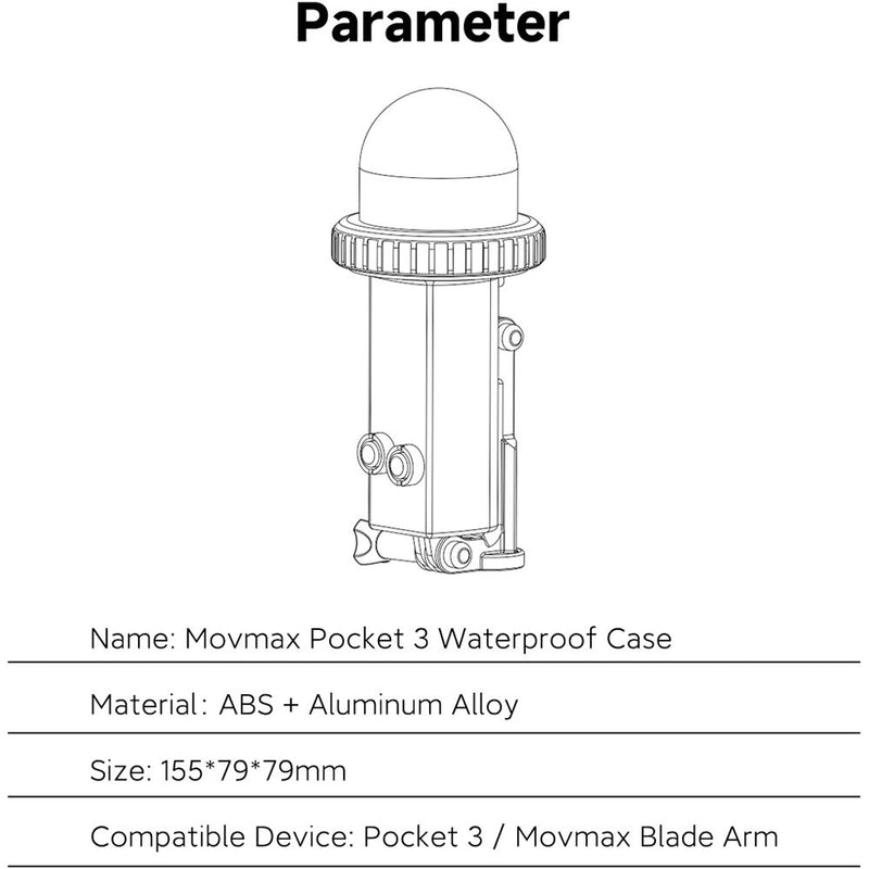 MOVMAX Waterproof Case for DJI Osmo Pocket 3