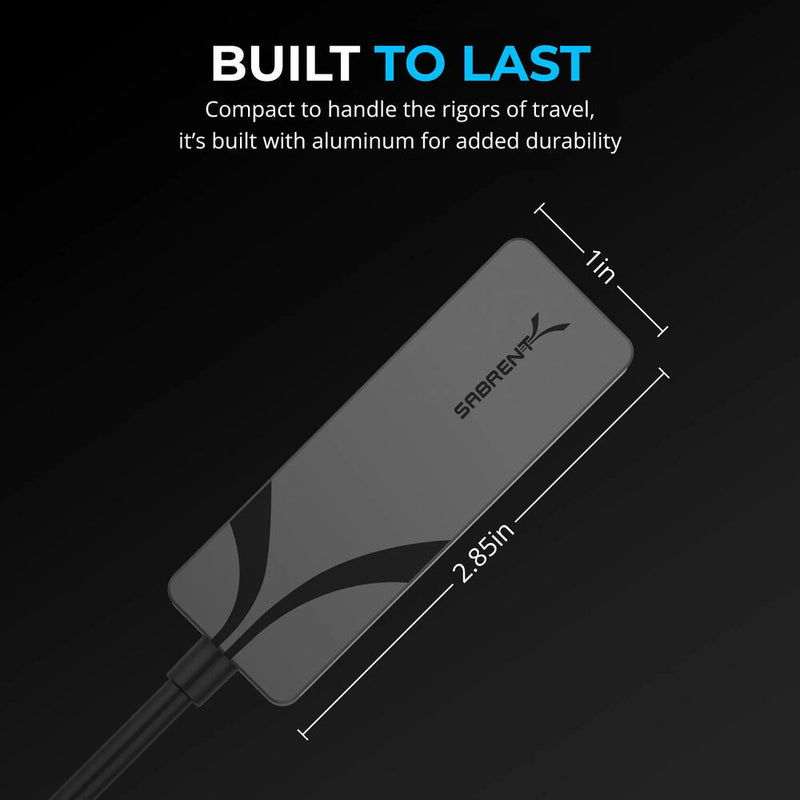 Sabrent USB-C to 2.5 Gigabit Ethernet Adapter